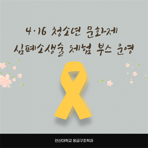 4·16 청소년 문화제 심폐소생술 체험 부스 운영 (2025.09.20)