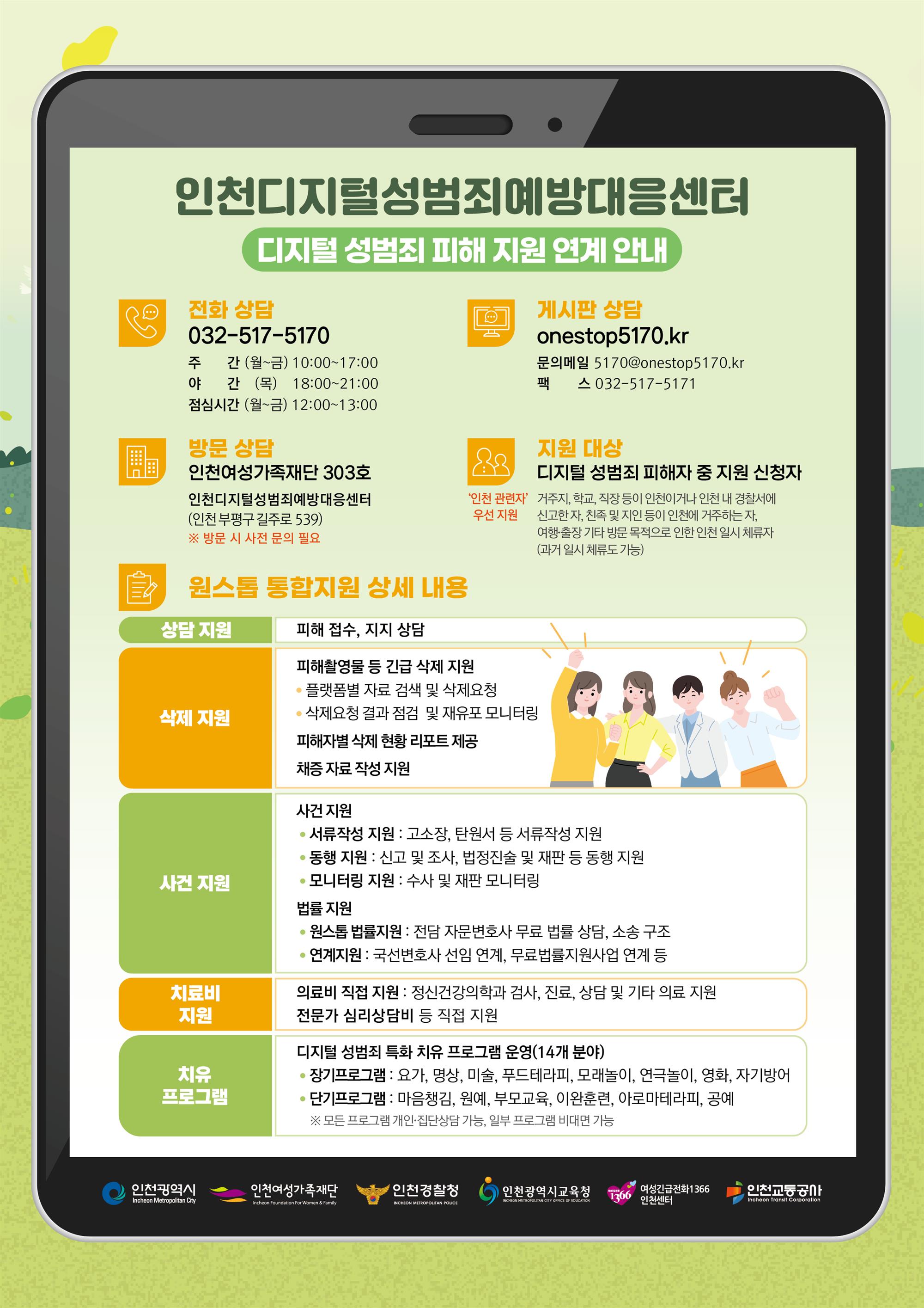 붙임 3. 인천디지털성범죄예방대응센터 피해 지원 안내문.jpg