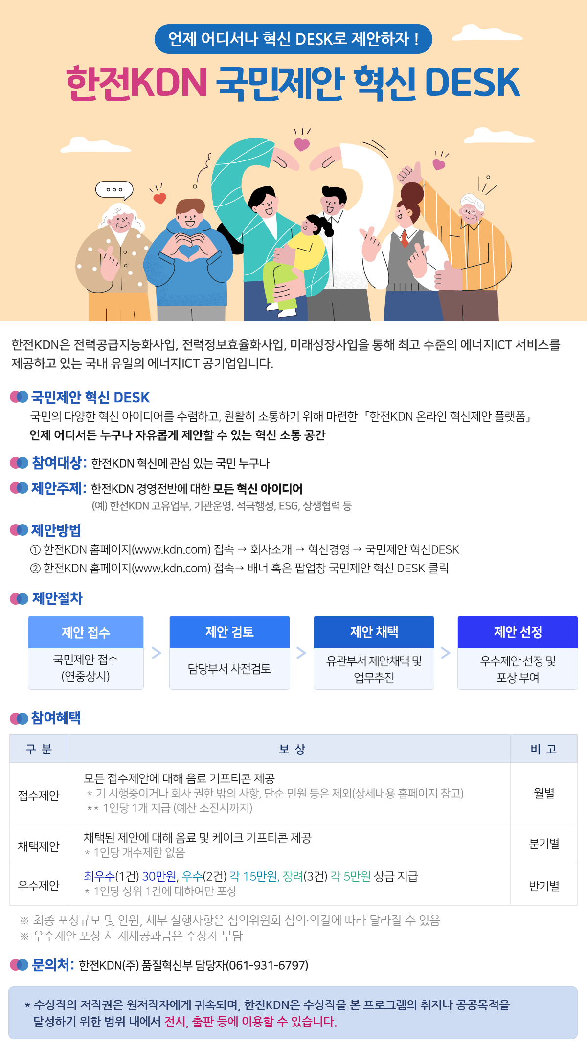 한전KDN 「국민제안 혁신 DESK」 홍보 포스터.png