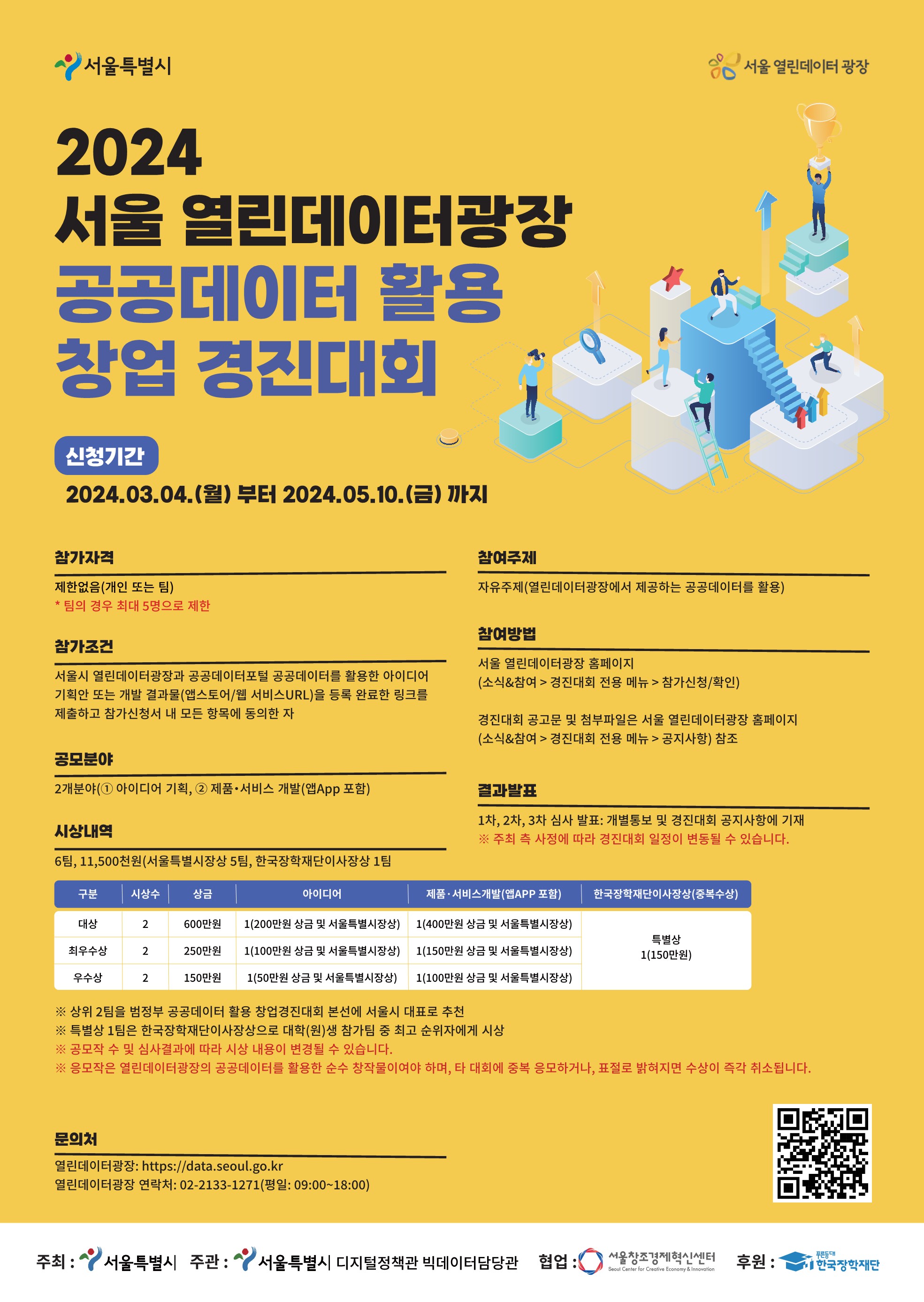 2024 서울 열린데이터광장 공공데이터 활용 창업 경진대회 자세한 내용은 아래 설명글 참조