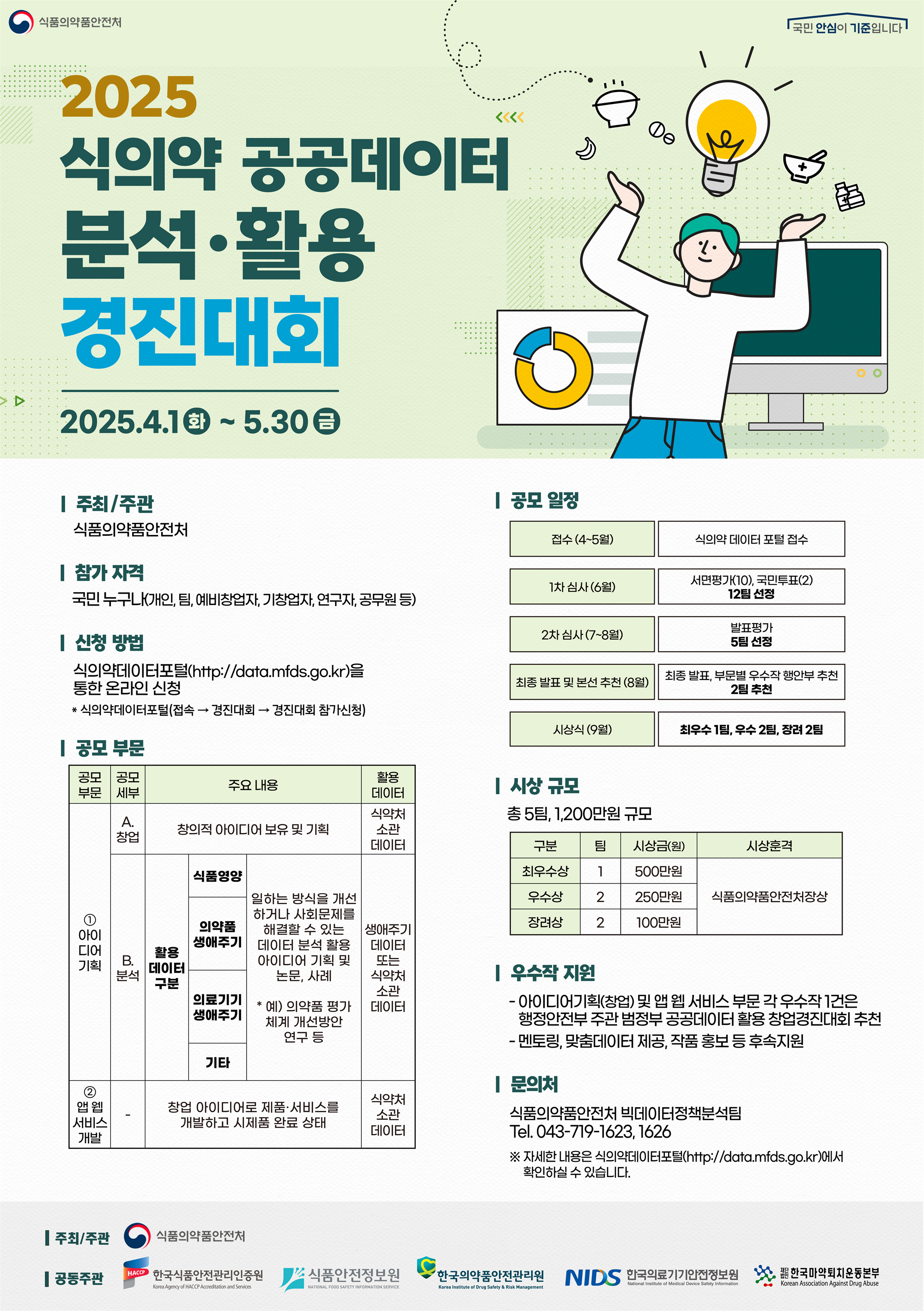 2025 식의약 공공데이터 분석·활용 경진대회 자세한 내용은 아래 설명글 참조