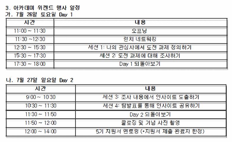 아카데미 위켄드 행사 일정.JPG
