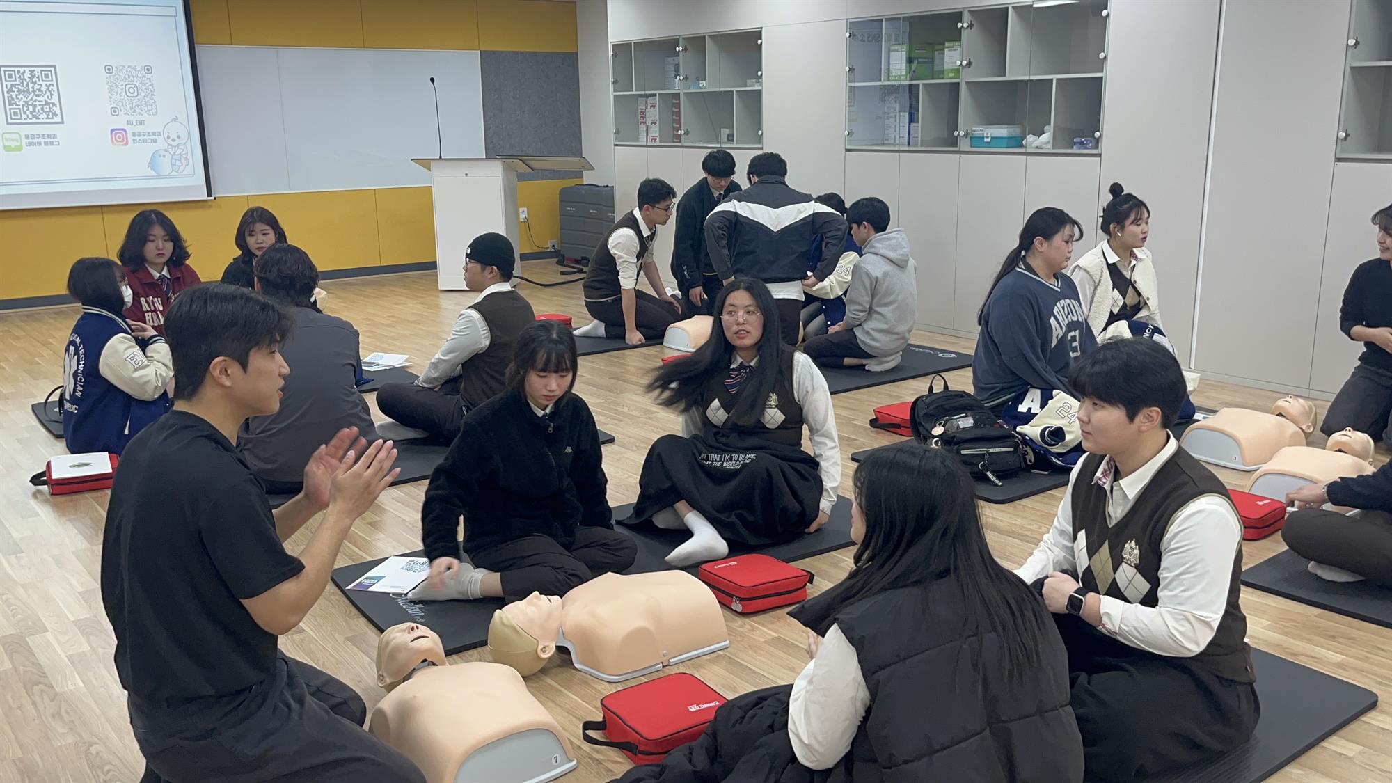 안산대학교 응급구조학과 경일관광고 대상 학과체험 프로그램 진행CPR