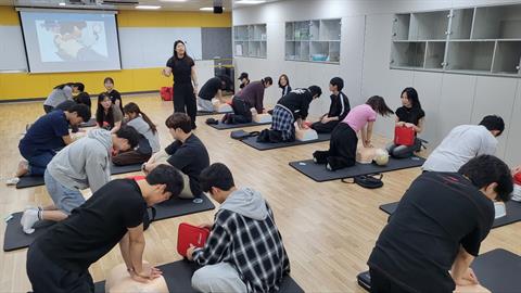 안산대학교 재난안전교육센터 학생자치기구 대상 응급처치 및 CPR 교육 성...