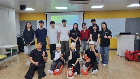 안산대학교 응급구조학과 원곡고등학교 학생 대상 주말 단기특강 진행