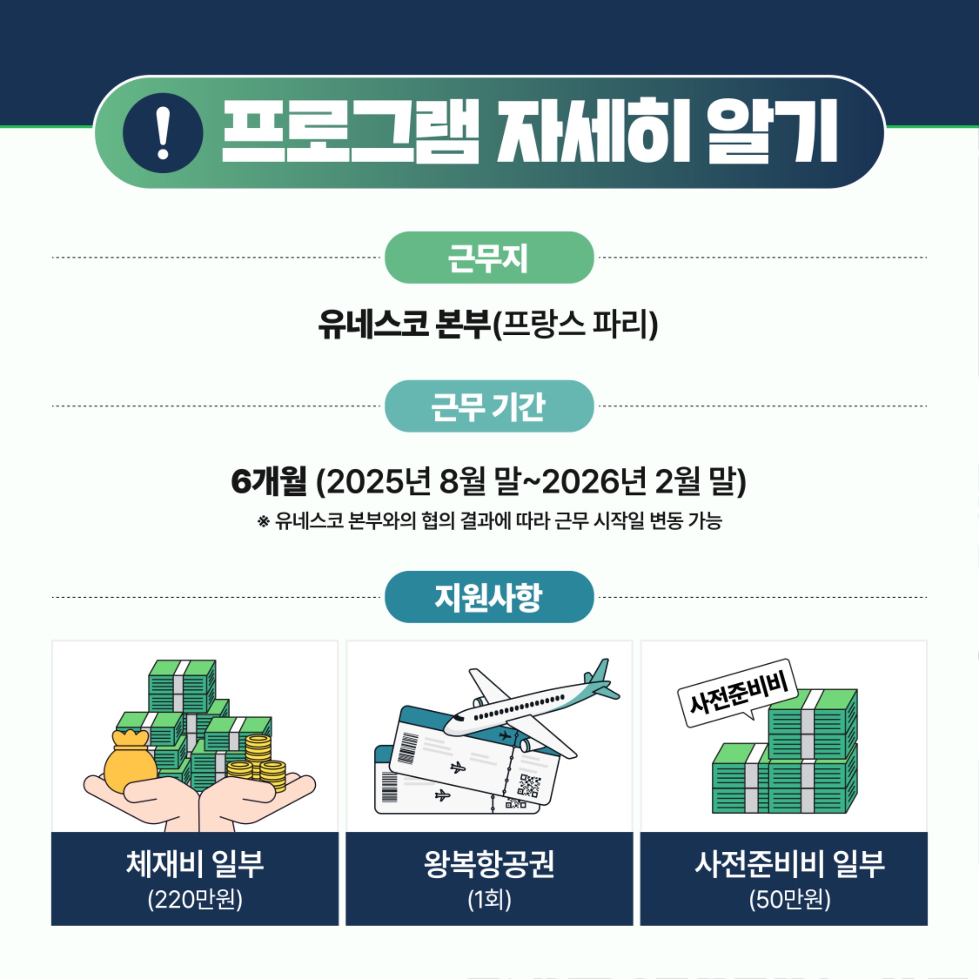 유네스코 청년 전문가 연수 프로그램 자세히 알기 자세한 내용은 아래 설명글 참조