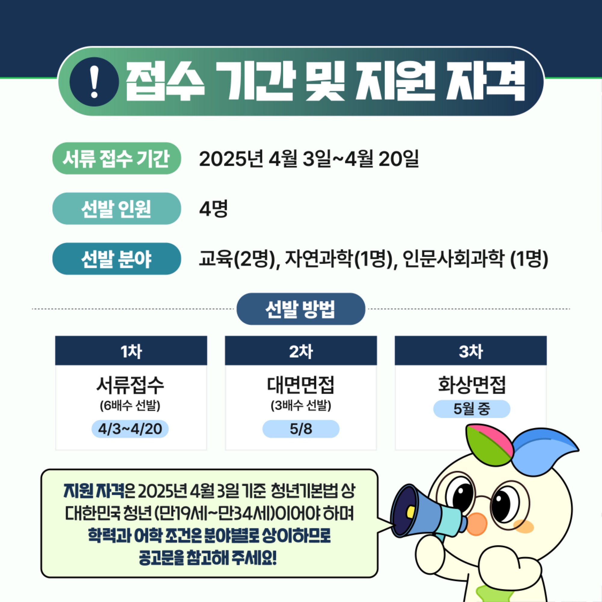 유네스코 청년 전문가 연수 프로그램 접수 기간 및 지원 자격의 자세한 내용은 아래 설명글 참조